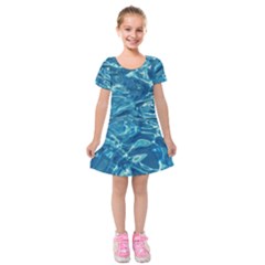  Surface Abstract  Kids  Short Sleeve Velvet Dress by artworkshop