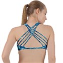  Surface Abstract  Criss Cross Racerback Sports Bra View2