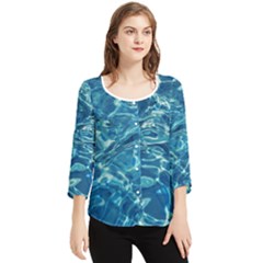  Surface Abstract  Chiffon Quarter Sleeve Blouse by artworkshop