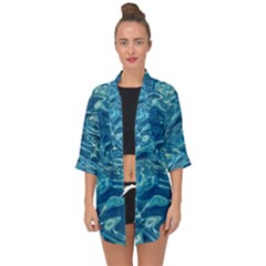  Surface Abstract  Open Front Chiffon Kimono by artworkshop