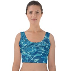  Surface Abstract  Velvet Crop Top by artworkshop