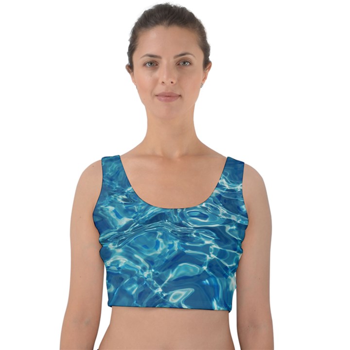  Surface Abstract  Velvet Crop Top