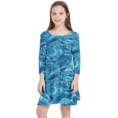  Surface Abstract  Kids  Quarter Sleeve Skater Dress by artworkshop