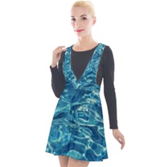  Surface Abstract  Plunge Pinafore Velour Dress by artworkshop