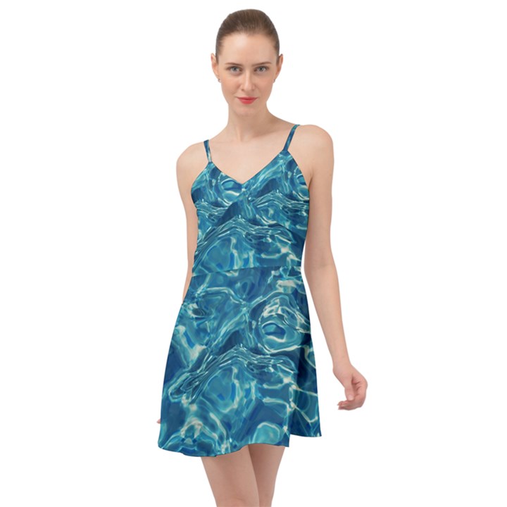  Surface Abstract  Summer Time Chiffon Dress