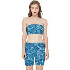  Surface Abstract  Stretch Shorts And Tube Top Set by artworkshop