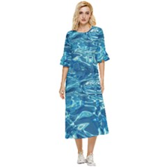  Surface Abstract  Double Cuff Midi Dress by artworkshop