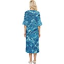  Surface Abstract  Double Cuff Midi Dress View4