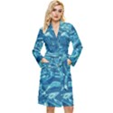  Surface Abstract  Long Sleeve Velour Robe View1