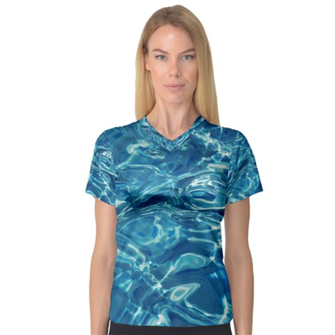 Surface Abstract  V-neck Sport Mesh Tee by artworkshop