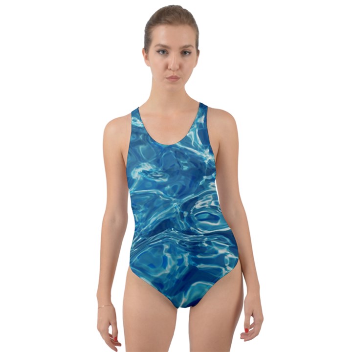 Surface Abstract  Cut-Out Back One Piece Swimsuit