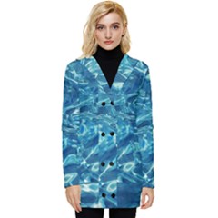 Surface Abstract  Button Up Hooded Coat  by artworkshop