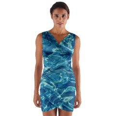 Surface Abstract  Wrap Front Bodycon Dress by artworkshop