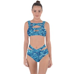 Surface Abstract  Bandaged Up Bikini Set  by artworkshop