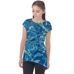 Surface Abstract  Cap Sleeve High Low Top by artworkshop