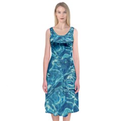 Surface Abstract  Midi Sleeveless Dress by artworkshop