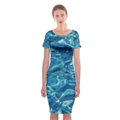 Surface Abstract  Classic Short Sleeve Midi Dress by artworkshop