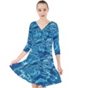 Surface Abstract  Quarter Sleeve Front Wrap Dress View1