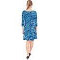 Surface Abstract  Quarter Sleeve Front Wrap Dress View2