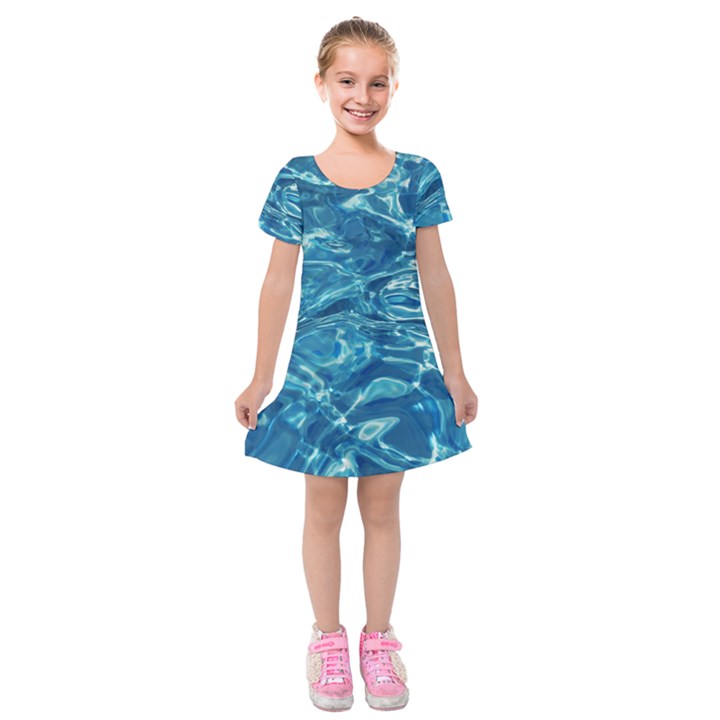 Surface Abstract  Kids  Short Sleeve Velvet Dress