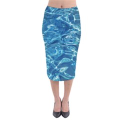 Surface Abstract  Velvet Midi Pencil Skirt by artworkshop