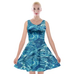 Surface Abstract  Velvet Skater Dress by artworkshop