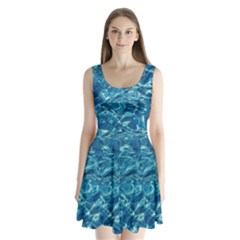 Surface Abstract  Split Back Mini Dress  by artworkshop