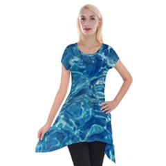 Surface Abstract  Short Sleeve Side Drop Tunic by artworkshop