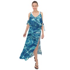 Surface Abstract  Maxi Chiffon Cover Up Dress