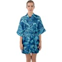 Surface Abstract  Half Sleeve Satin Kimono  View1