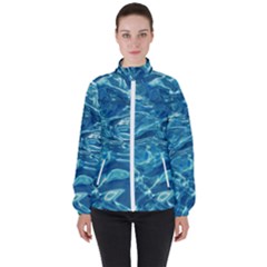 Surface Abstract  Women s High Neck Windbreaker by artworkshop