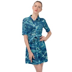 Surface Abstract  Belted Shirt Dress by artworkshop