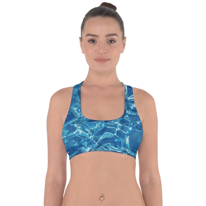 Surface Abstract  Cross Back Hipster Bikini Top 