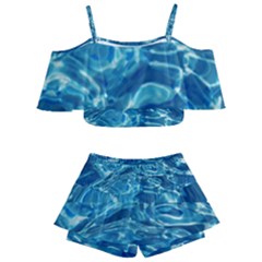 Surface Abstract  Kids  Off Shoulder Skirt Bikini