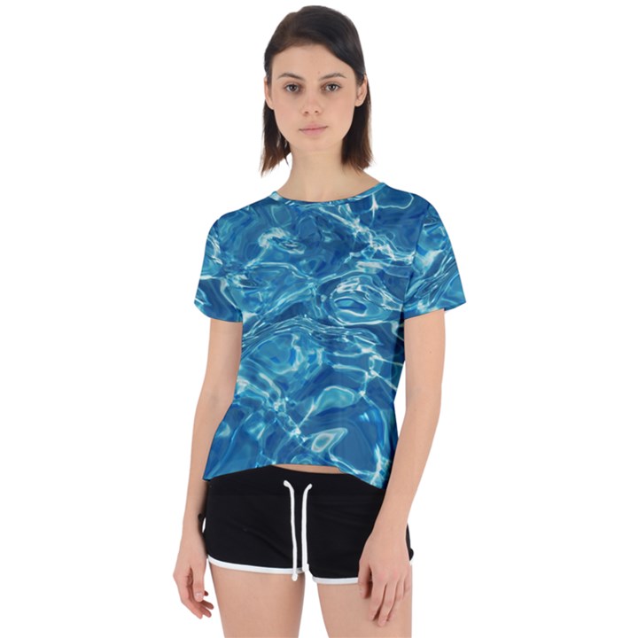 Surface Abstract  Open Back Sport Tee