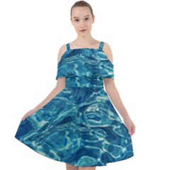 Surface Abstract  Cut Out Shoulders Chiffon Dress by artworkshop