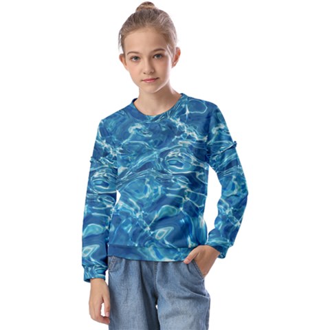 Surface Abstract  Kids  Long Sleeve Tee With Frill  by artworkshop