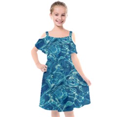 Surface Abstract  Kids  Cut Out Shoulders Chiffon Dress by artworkshop