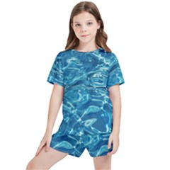 Surface Abstract  Kids  Tee And Sports Shorts Set by artworkshop