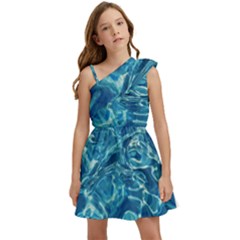 Surface Abstract  Kids  One Shoulder Party Dress by artworkshop