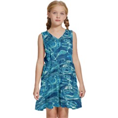 Surface Abstract  Kids  Sleeveless Tiered Mini Dress by artworkshop