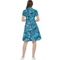 Surface Abstract  Short Sleeve Waist Detail Dress View2