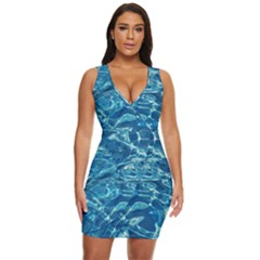 Surface Abstract  Draped Bodycon Dress by artworkshop