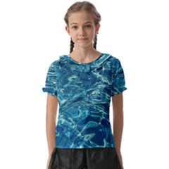 Surface Abstract  Kids  Frill Chiffon Blouse by artworkshop