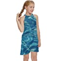 Surface Abstract  Kids  Halter Collar Waist Tie Chiffon Dress View3