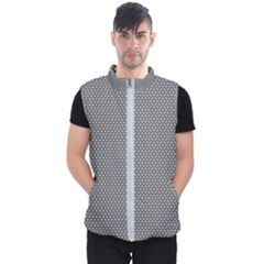 Gray-polkadots Men s Puffer Vest by nate14shop