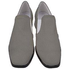 Gray-polkadots Women Slip On Heel Loafers