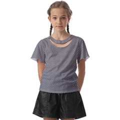 Gray-polkadots Kids  Front Cut Tee by nate14shop