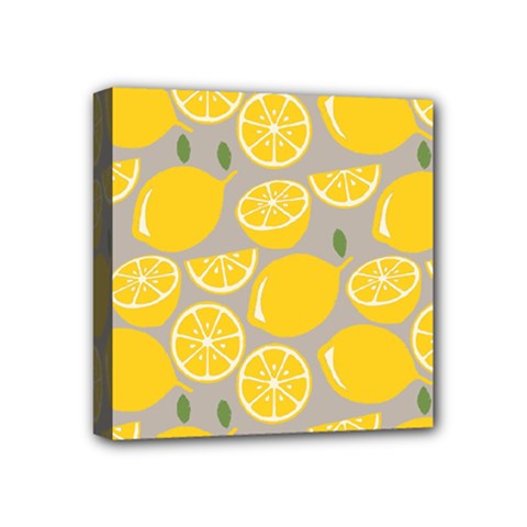 Lemon Pattern Mini Canvas 4  X 4  (stretched) by artworkshop