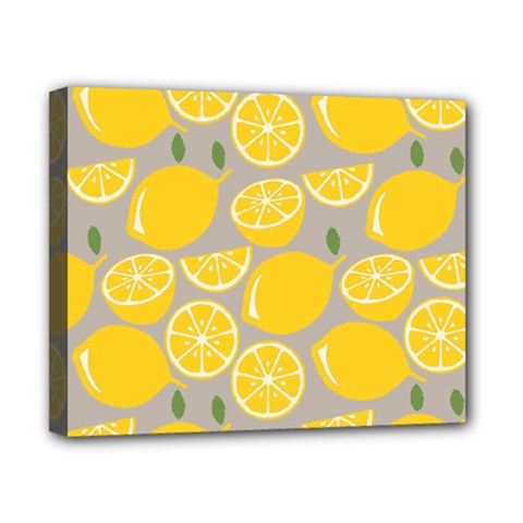 Lemon Pattern Canvas 10  X 8  (stretched) by artworkshop